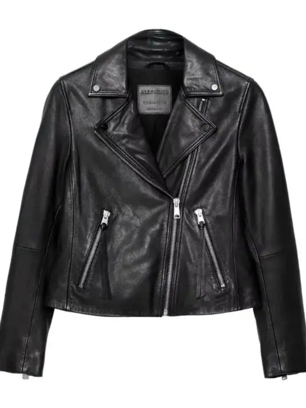 Allsaints Dalby Slim Fit Leather Jacket